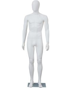 Kinfant Male Mannequin Full Body Dress Form Sewing Manikin 73 Inches Model Mannequin Stand Adjustable Clothing Form Mannequin Display w/Metal Base, White