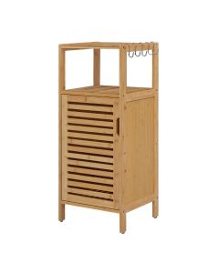 Kinsuite Bamboo Bathroom Cabinet - Floor Free Stand Storage Cabinet with Single Door Furniture Cabinet for Bathroom, Living Room, Bedroom 