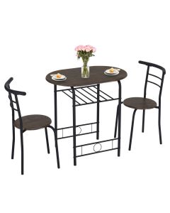 Kinsuite Dining Room Table Set, Kitchen Tables for Small Spaces, Compact Breakfast Table and Chairs Set for Home Apartment Kitchen Dining Room Balcony Cafe 