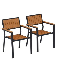 Kinsunny Outdoor Dining Chairs - Patio Chairs Set of 2, Dining Chair for Outside Lawn Garden Pool Porch Balcony