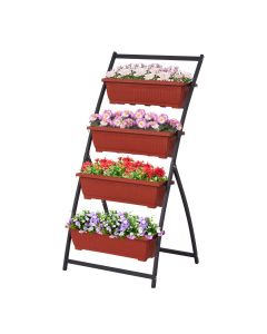 Kinsunny Vertical Raised Garden Bed - Elevated Planters with 4 Container for Outdoor/Indoor Vegetables Herbs Flower Yard Patio