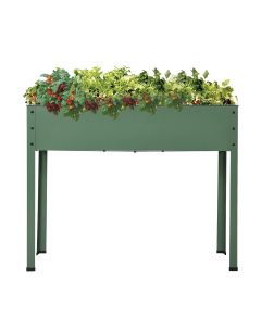 Kinsunny Raised Garden Bed with Legs Metal Outdoor Elevated Planter Box Stand for Vegetables Flowers Herbs Plants Gardening Backyard Patio Balcony, Green