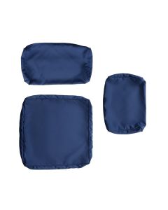 Kinsunny Patio Cushion Covers 7Pcs Patio Sectional Sofas Cushion Cover, Waterproof Replacement Cushion Slipcovers Set for Outdoor Wicker Couch-Dark Blue