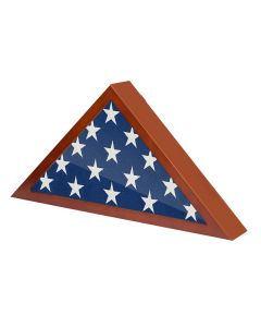 Kinsuite Flag Display Case for Burial Funeral Veteran Flag Military Shadow Box Frame with Flat Base