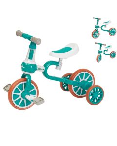 Kinbor Baby 3 in 1 Kids Tricycles - Baby Balance Bike Riding on Toys for 18 Months - 4 Years Old Boys & Girls, Toddler Tricycle / Baby Bike Toys with Training Wheels & Pedals and Adjustable Seat