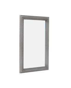 Kinsuite Wall-Mounted Bathroom Mirror - 24”x 36” Gorgeous Wood Framed Mirror, Imitation Pearl Grain Mirrors for Wall Rectangular Hanging Mirror for Vanity Bathroom Living Room Entryway