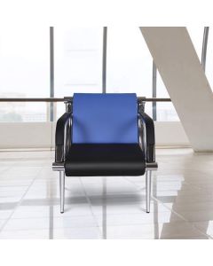 Kinfant Office Reception Chair 1-Seat Waiting Room Bench Visitor Guest Sofa for Airport Market Bank Salon, Blue
