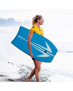 Kinbor 37” Lightweight Bodyboard - Board with Wrist Leash, EPS Core & HDPE Slick Bottom, Perfect Surfing Board for Kids Teens Adults, Blue