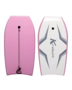 Kinbor 37-41” Surfing Bodyboard - Lightweight Board with Wrist Leash, EPS Core & HDPE Slick Bottom, Perfect Surfing Board for Kids Teens Adults